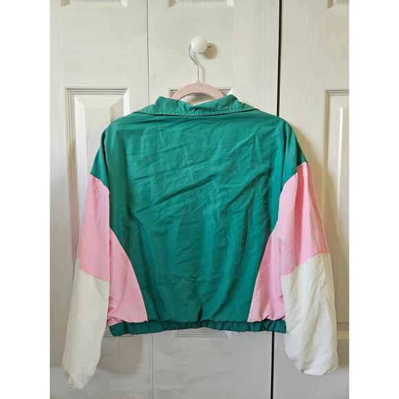 Daisy Street Active Turquoise Color Block Zip Through Track Jacket, Women's Med - Picture 5 of 8